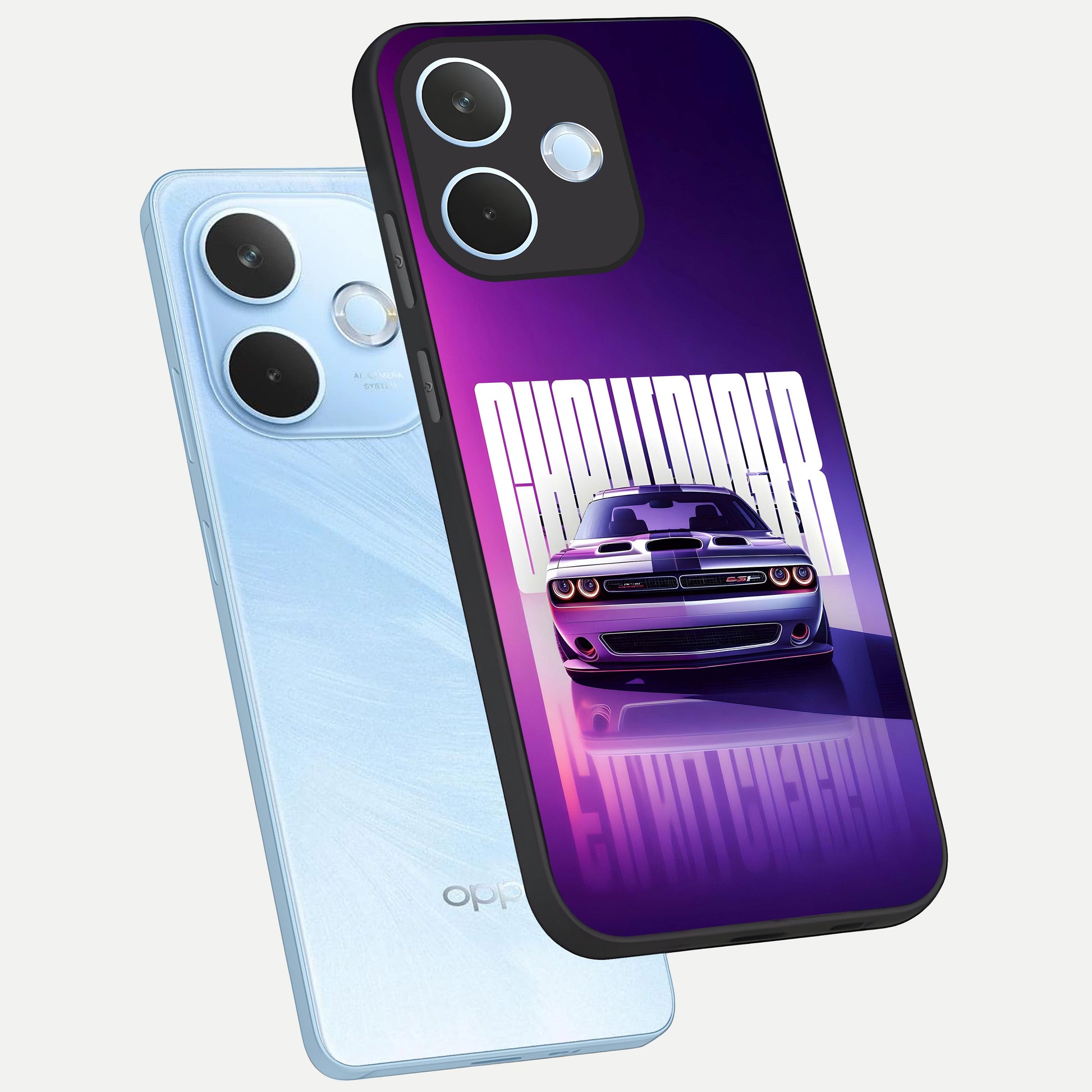  Midnight Muscle Ride phone case For Oppo Reno 15 Pro mini showing premium glass back cover with detailed artwork