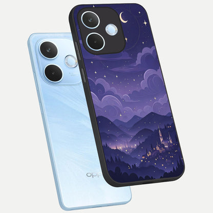 Minimal Night View phone case For Oppo Reno 15 Pro mini showing premium glass back cover with detailed artwork