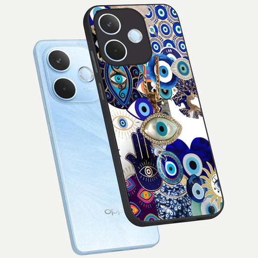  Mystic Charm Eye phone case For Oppo Reno 15 Pro mini showing premium glass back cover with detailed artwork