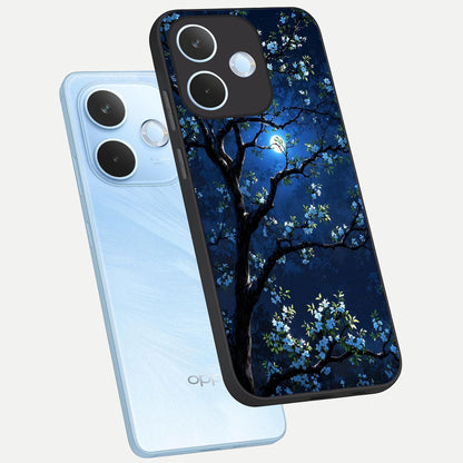  Mystic Floral Night phone case For Oppo Reno 15 Pro mini showing premium glass back cover with detailed artwork