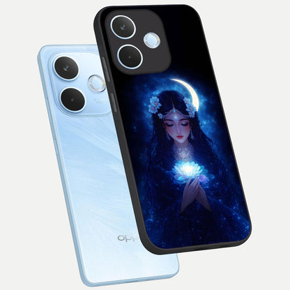  Mystic Moon Queen phone case For Oppo Reno 15 Pro mini showing premium glass back cover with detailed artwork