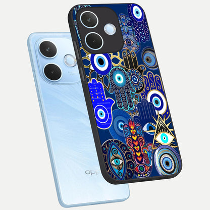  Mystic Palm Guard phone case For Oppo Reno 15 Pro mini showing premium glass back cover with detailed artwork
