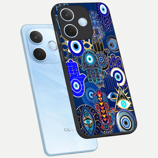  Mystic Palm Guard phone case For Oppo Reno 15 Pro mini showing premium glass back cover with detailed artwork