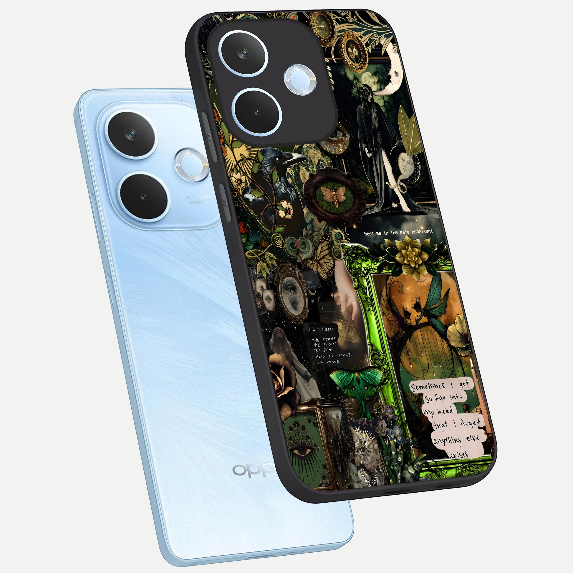  Mystic Woods Secret phone case For Oppo Reno 15 Pro mini showing premium glass back cover with detailed artwork