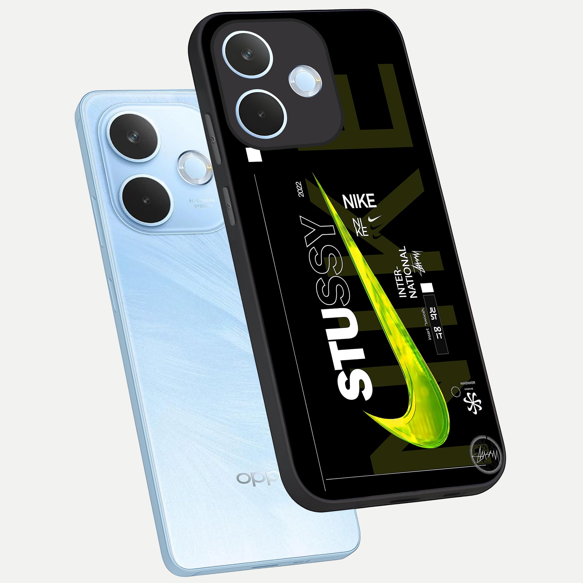  Neon Street Edition phone case For Oppo Reno 15 Pro mini showing premium glass back cover with detailed artwork