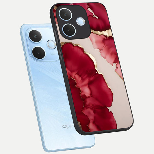  Pink And White Marble phone case For Oppo Reno 15 Pro mini showing premium glass back cover with detailed artwork