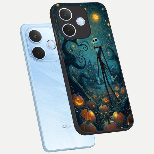  Pumpkin Moonlight Tale phone case For Oppo Reno 15 Pro mini showing premium glass back cover with detailed artwork