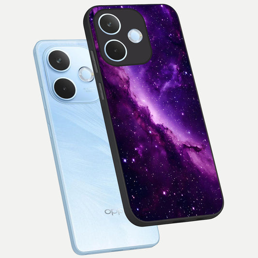  Purple Shade Sky phone case For Oppo Reno 15 Pro mini showing premium glass back cover with detailed artwork