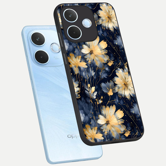  Royal Petal Dream phone case For Oppo Reno 15 Pro mini showing premium glass back cover with detailed artwork