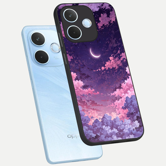  Sky Drift Clouds phone case For Oppo Reno 15 Pro mini showing premium glass back cover with detailed artwork