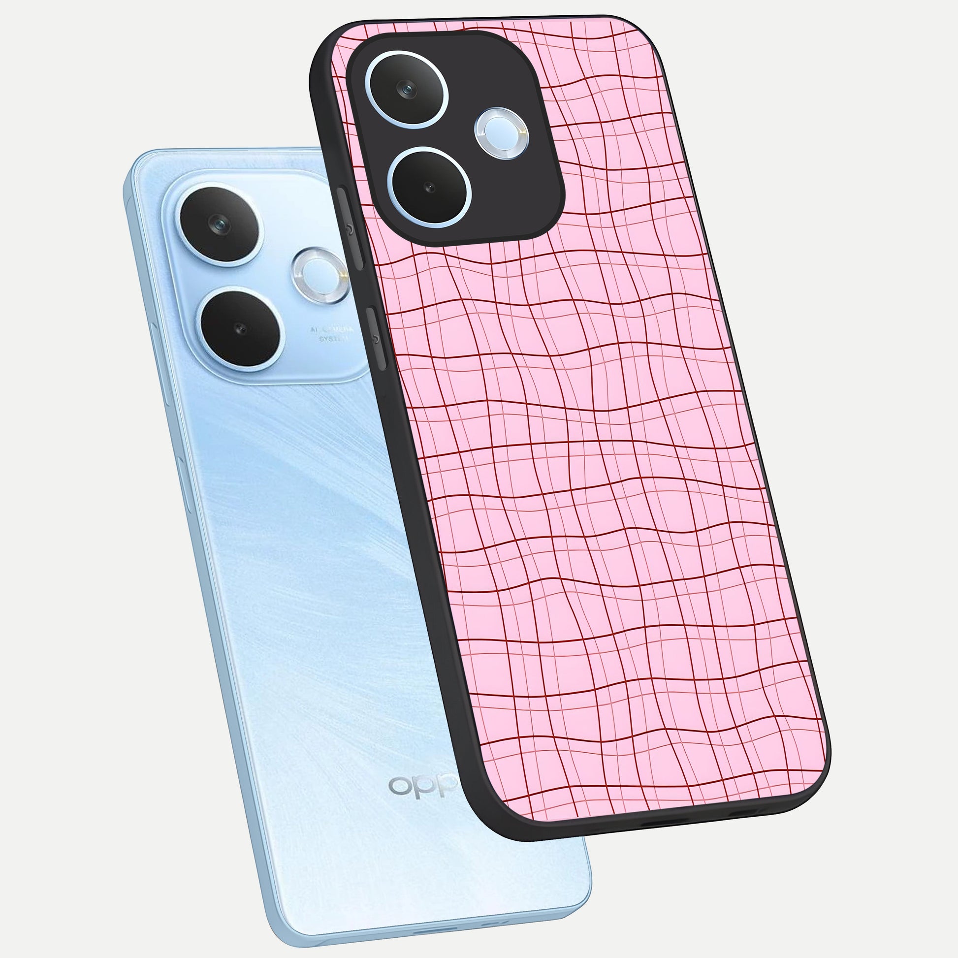  Soft Grid Bliss phone case For Oppo Reno 15 Pro mini showing premium glass back cover with detailed artwork