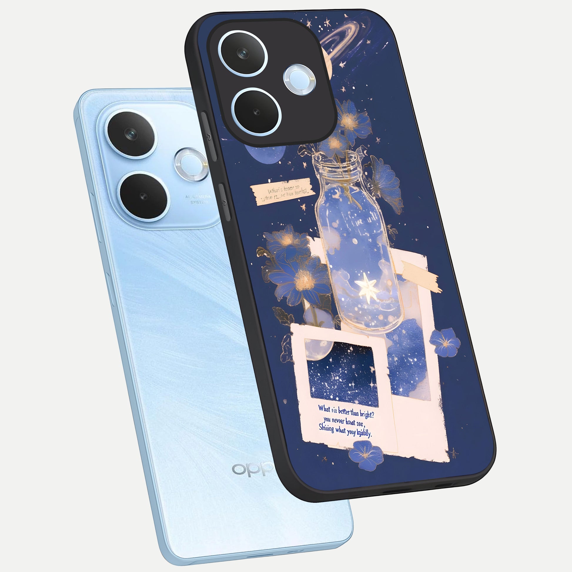  Starlit Cosmic Jar phone case For Oppo Reno 15 Pro mini showing premium glass back cover with detailed artwork