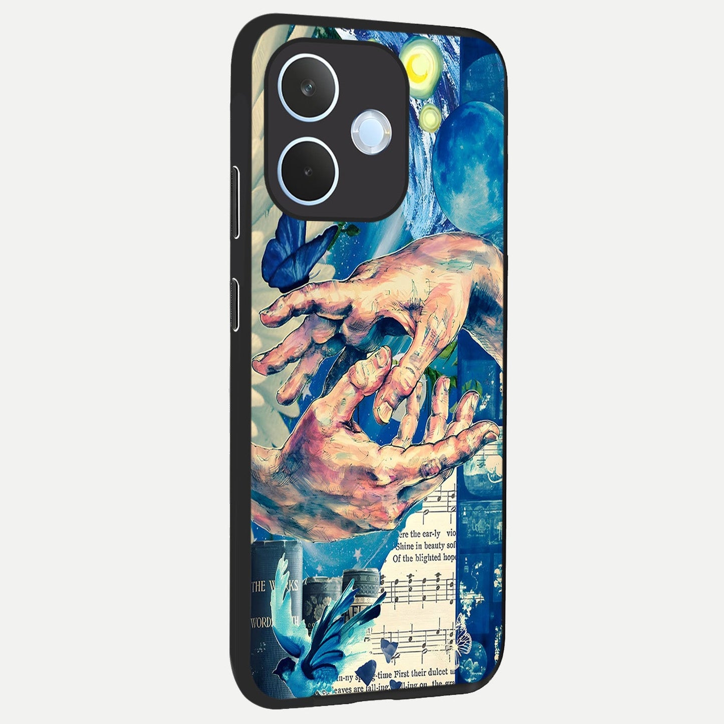  Aesthetic Divider back cover For Oppo Reno 15 Pro mini slim fit glass case with vibrant aesthetic design