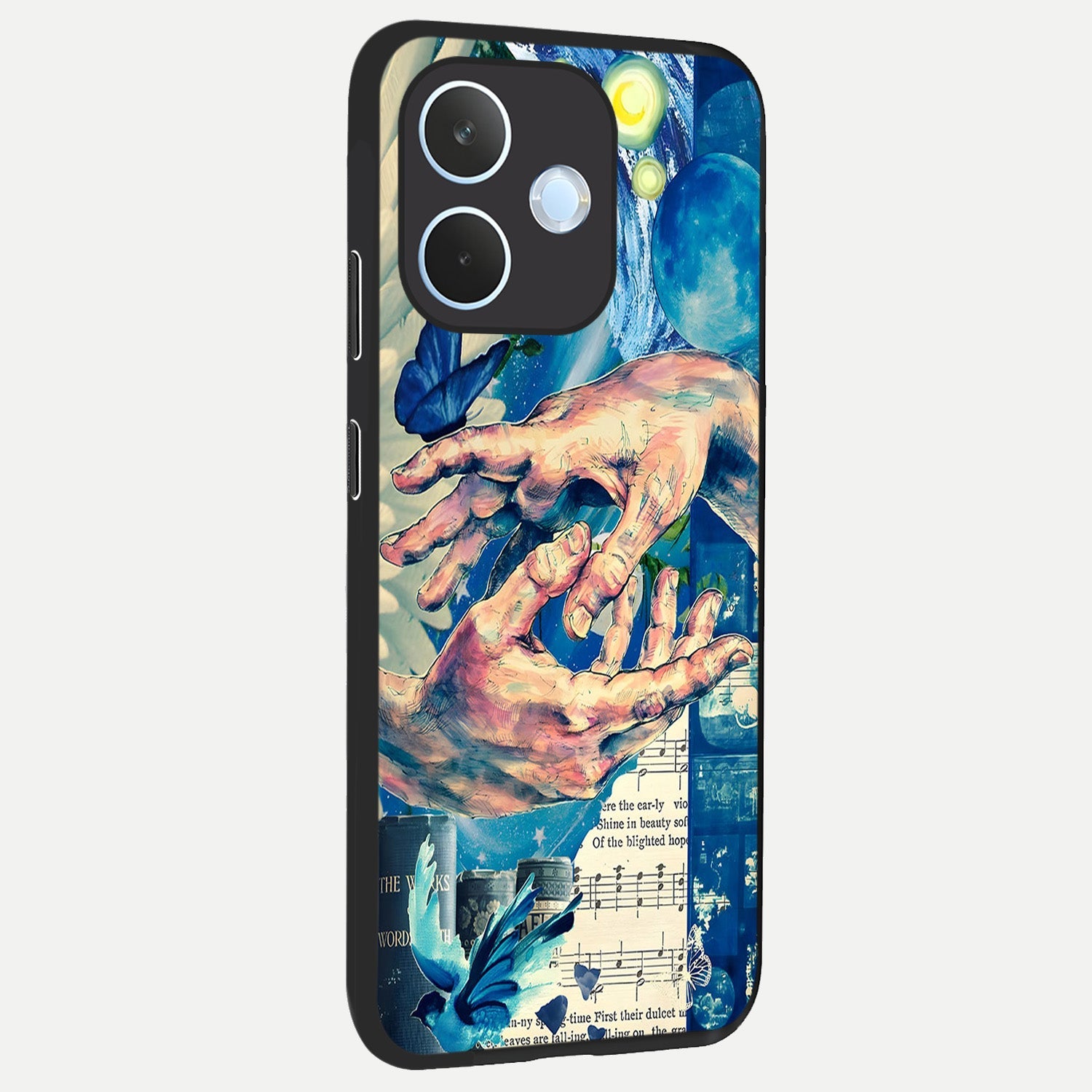  Aesthetic Divider back cover For Oppo Reno 15 Pro mini slim fit glass case with vibrant aesthetic design