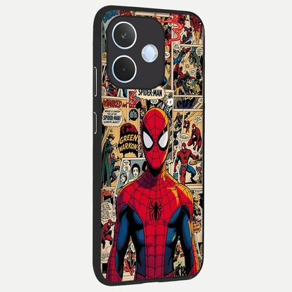  Aesthetic Spider back cover For Oppo Reno 15 Pro mini slim fit glass case with vibrant aesthetic design