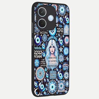  Angel Aura Shield back cover For Oppo Reno 15 Pro mini slim fit glass case with vibrant aesthetic design