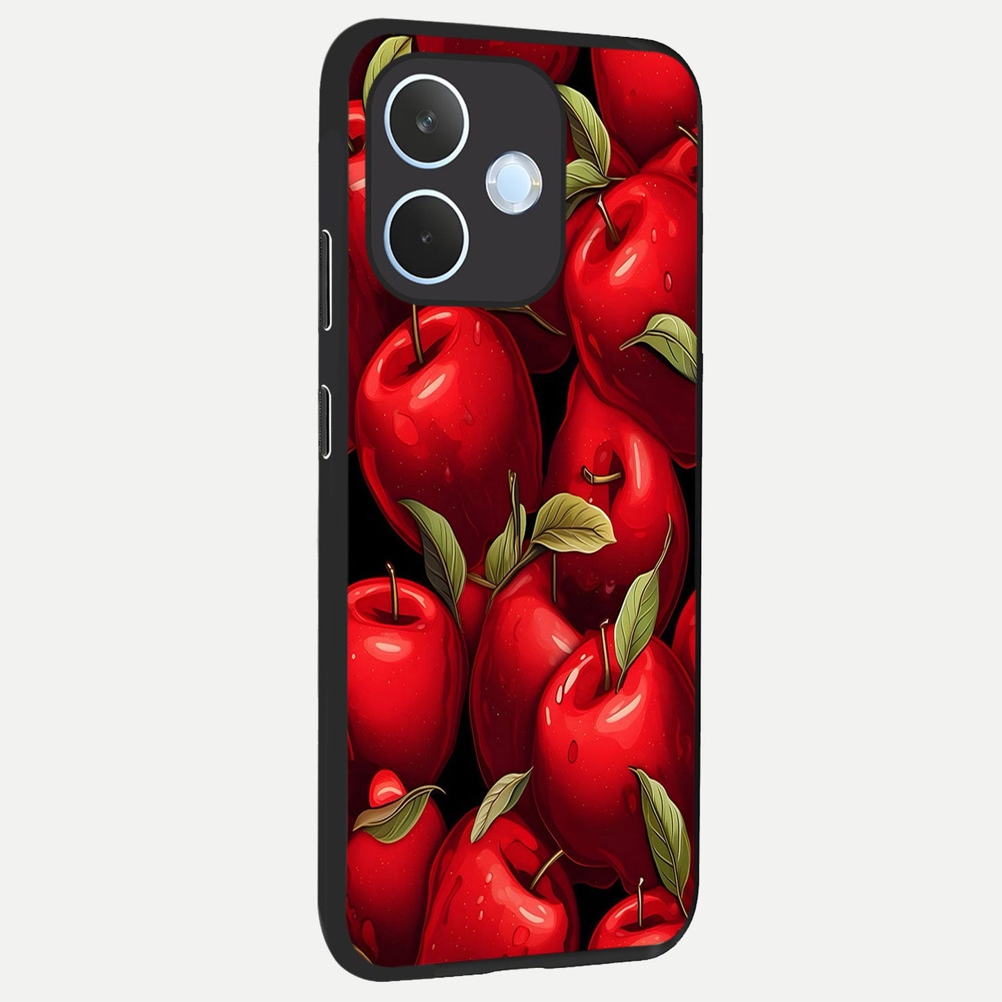  Apple Pattern back cover For Oppo Reno 15 Pro mini slim fit glass case with vibrant aesthetic design