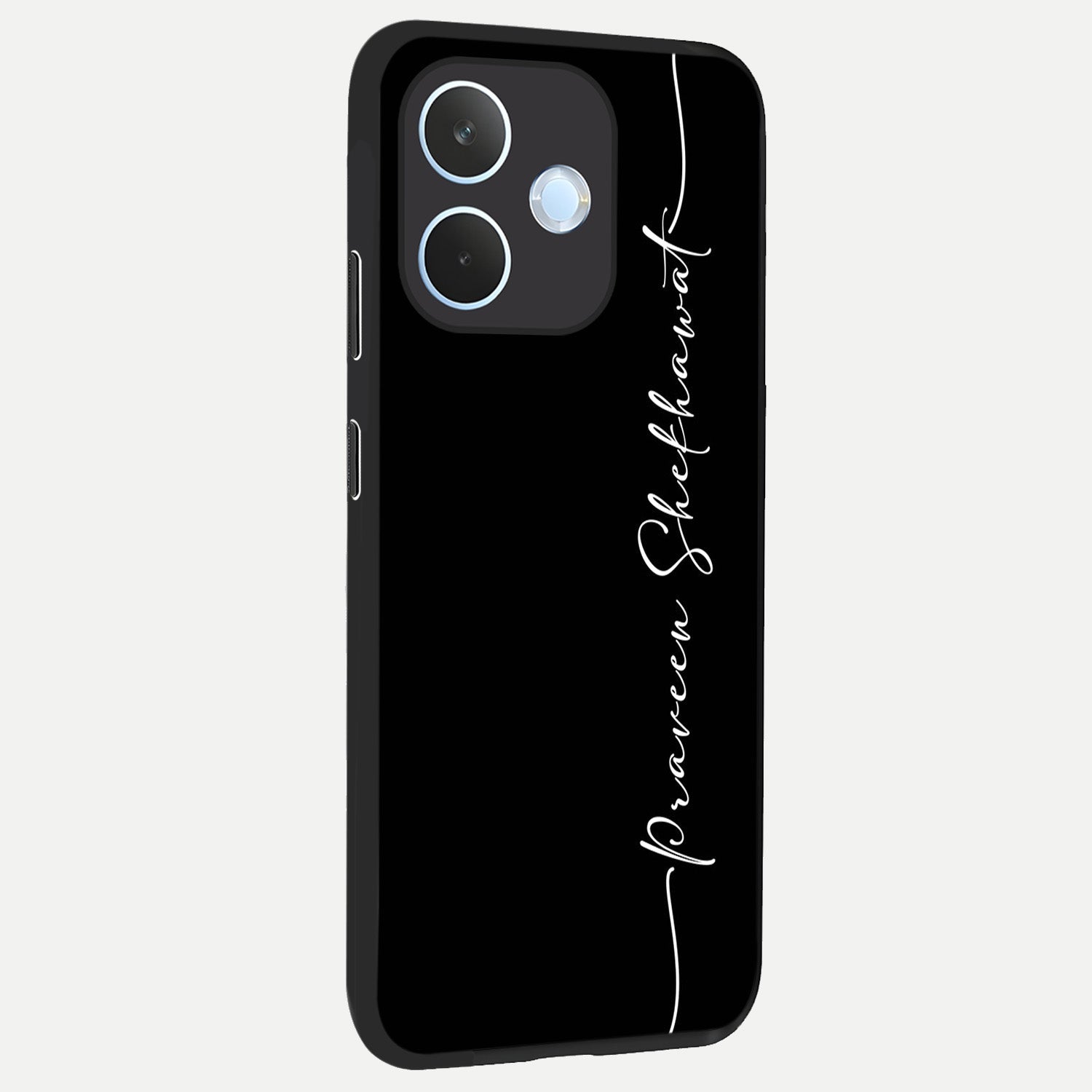  Black Tune Custom Name back cover For Oppo Reno 15 Pro mini slim fit glass case with vibrant aesthetic design