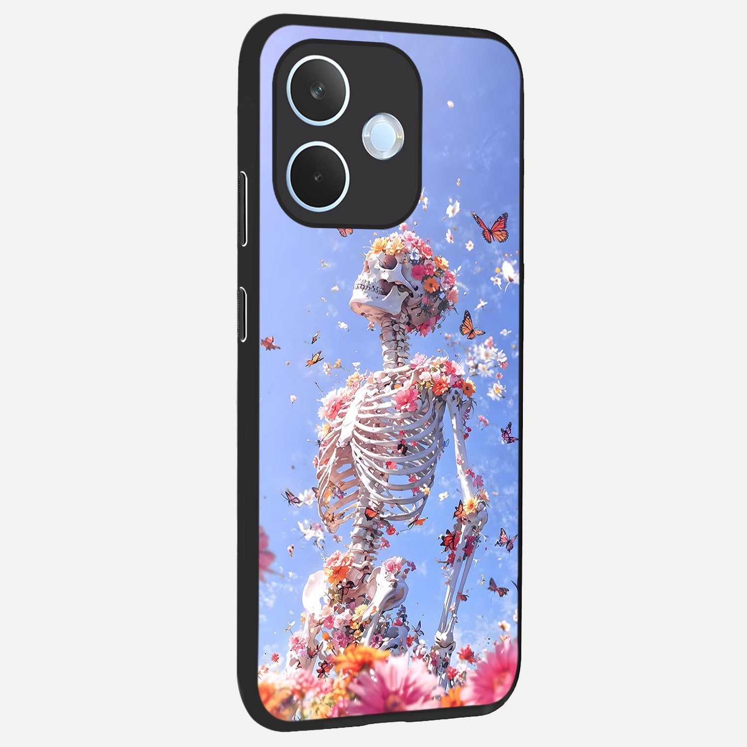  Bloom Beyond Bones back cover For Oppo Reno 15 Pro mini slim fit glass case with vibrant aesthetic design