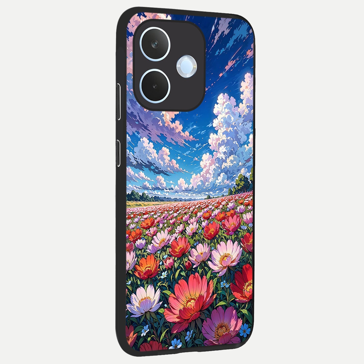  Blossom Sky Field back cover For Oppo Reno 15 Pro mini slim fit glass case with vibrant aesthetic design
