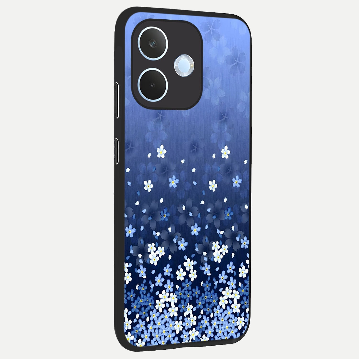  Blue Starry back cover For Oppo Reno 15 Pro mini slim fit glass case with vibrant aesthetic design