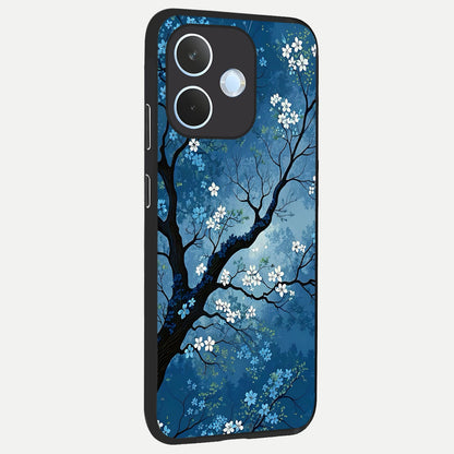  Blue Tree Serenity back cover For Oppo Reno 15 Pro mini slim fit glass case with vibrant aesthetic design