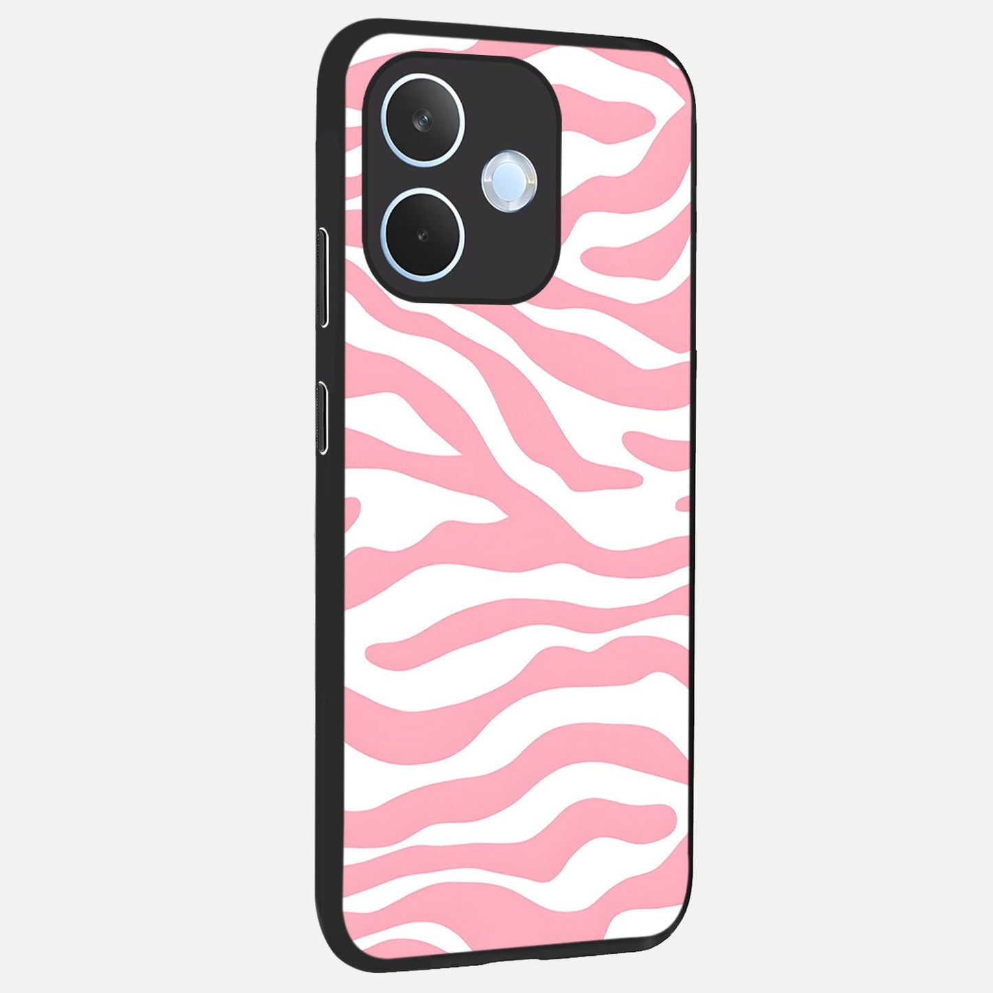  Blush Zebra Flow back cover For Oppo Reno 15 Pro mini slim fit glass case with vibrant aesthetic design