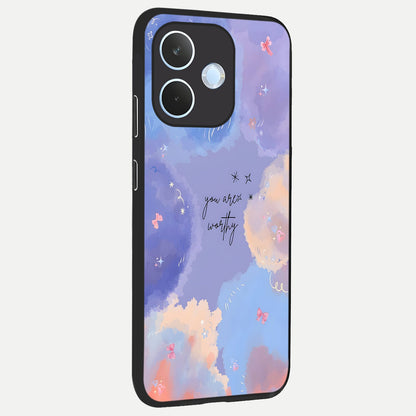  Celestial Cloud Magic back cover For Oppo Reno 15 Pro mini slim fit glass case with vibrant aesthetic design