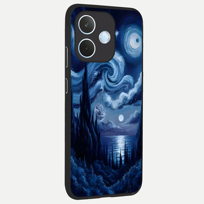  Celestial Dream Van Gogh back cover For Oppo Reno 15 Pro mini slim fit glass case with vibrant aesthetic design