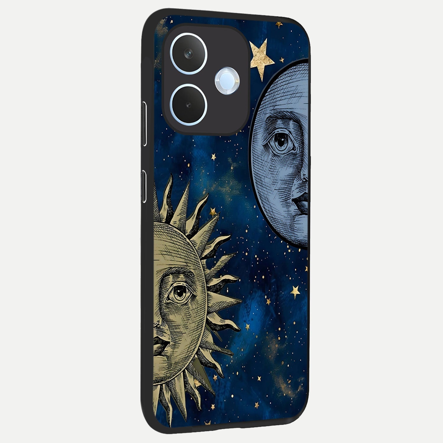  Celestial Moon With Sun back cover For Oppo Reno 15 Pro mini slim fit glass case with vibrant aesthetic design