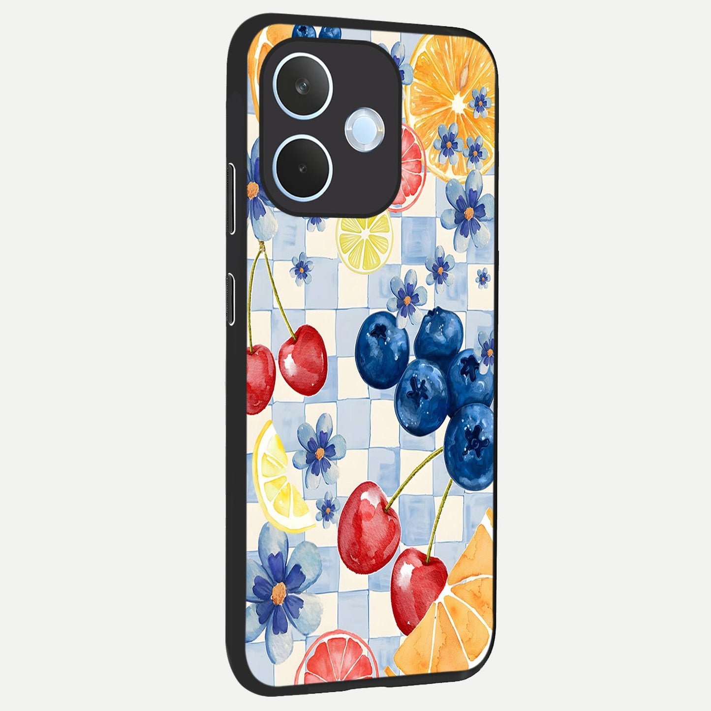  Citrus Bloom Joy back cover For Oppo Reno 15 Pro mini slim fit glass case with vibrant aesthetic design