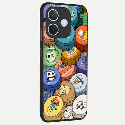  Coins Patterns back cover For Oppo Reno 15 Pro mini slim fit glass case with vibrant aesthetic design