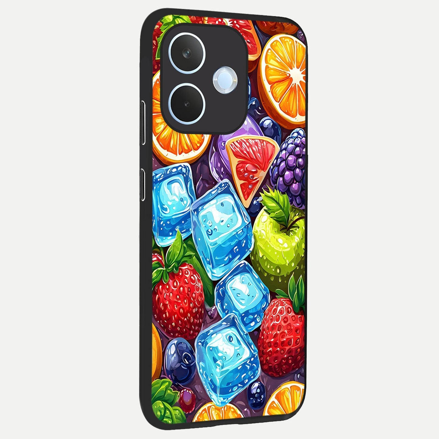  Colorful Fruits with Ice back cover For Oppo Reno 15 Pro mini slim fit glass case with vibrant aesthetic design