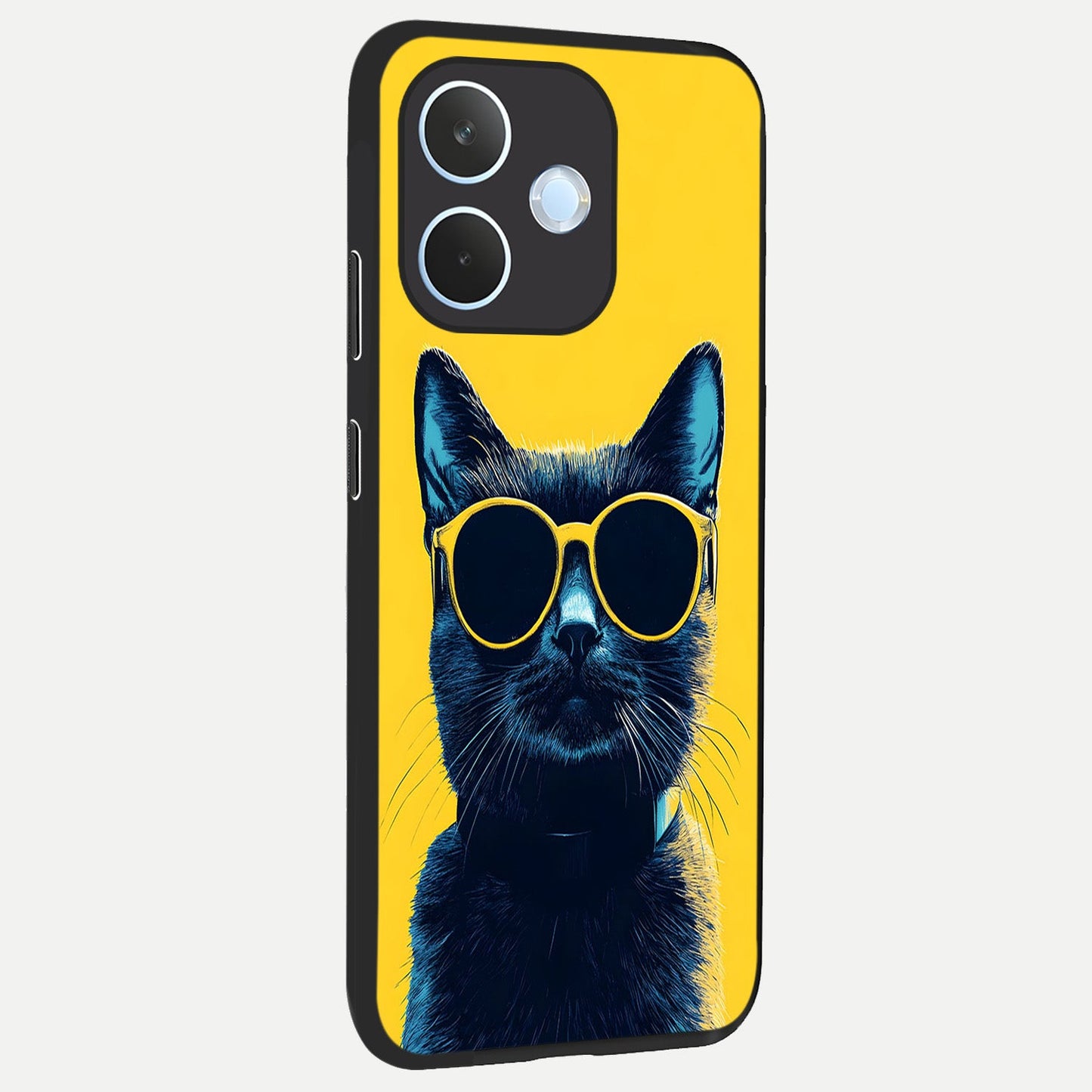  Cool Cat Vibes back cover For Oppo Reno 15 Pro mini slim fit glass case with vibrant aesthetic design