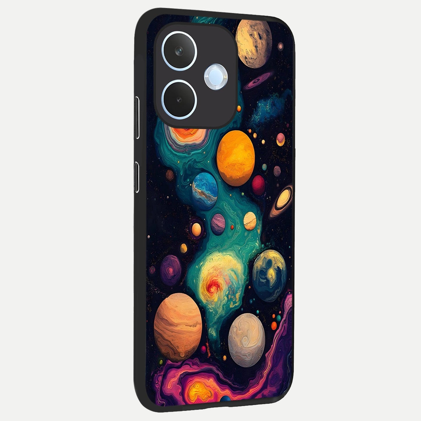  Cosmic Planet Journey back cover For Oppo Reno 15 Pro mini slim fit glass case with vibrant aesthetic design