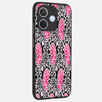  Crimson Paisley Charm back cover For Oppo Reno 15 Pro mini slim fit glass case with vibrant aesthetic design