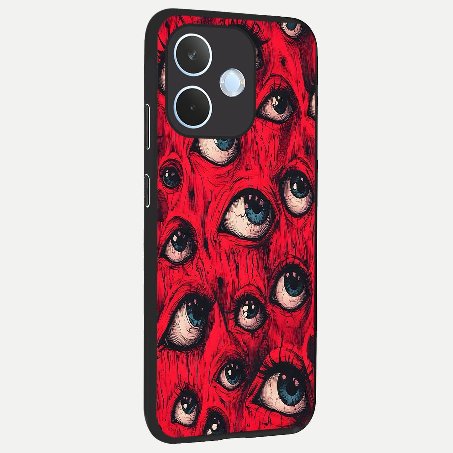  Crimson Watch Eyes back cover For Oppo Reno 15 Pro mini slim fit glass case with vibrant aesthetic design