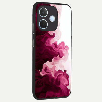  Crimson Wave Flow back cover For Oppo Reno 15 Pro mini slim fit glass case with vibrant aesthetic design