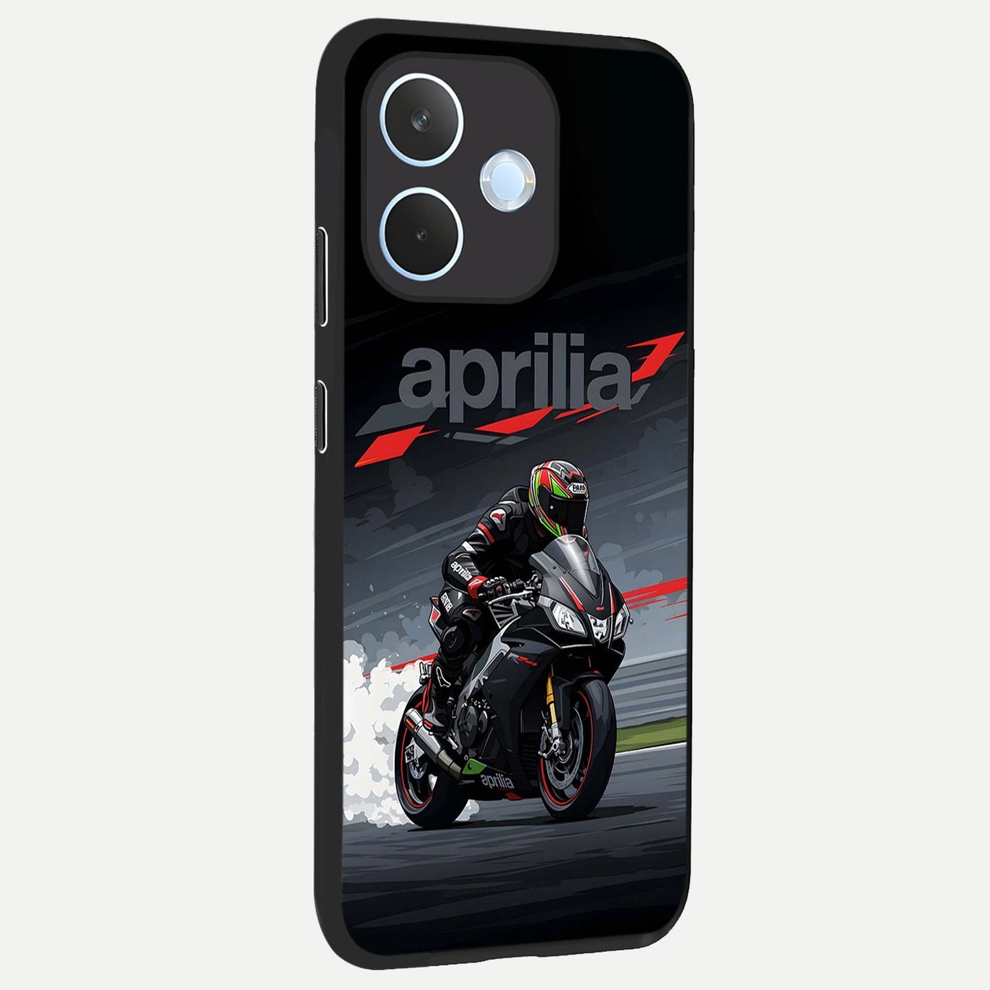  Dark Aprilla back cover For Oppo Reno 15 Pro mini slim fit glass case with vibrant aesthetic design