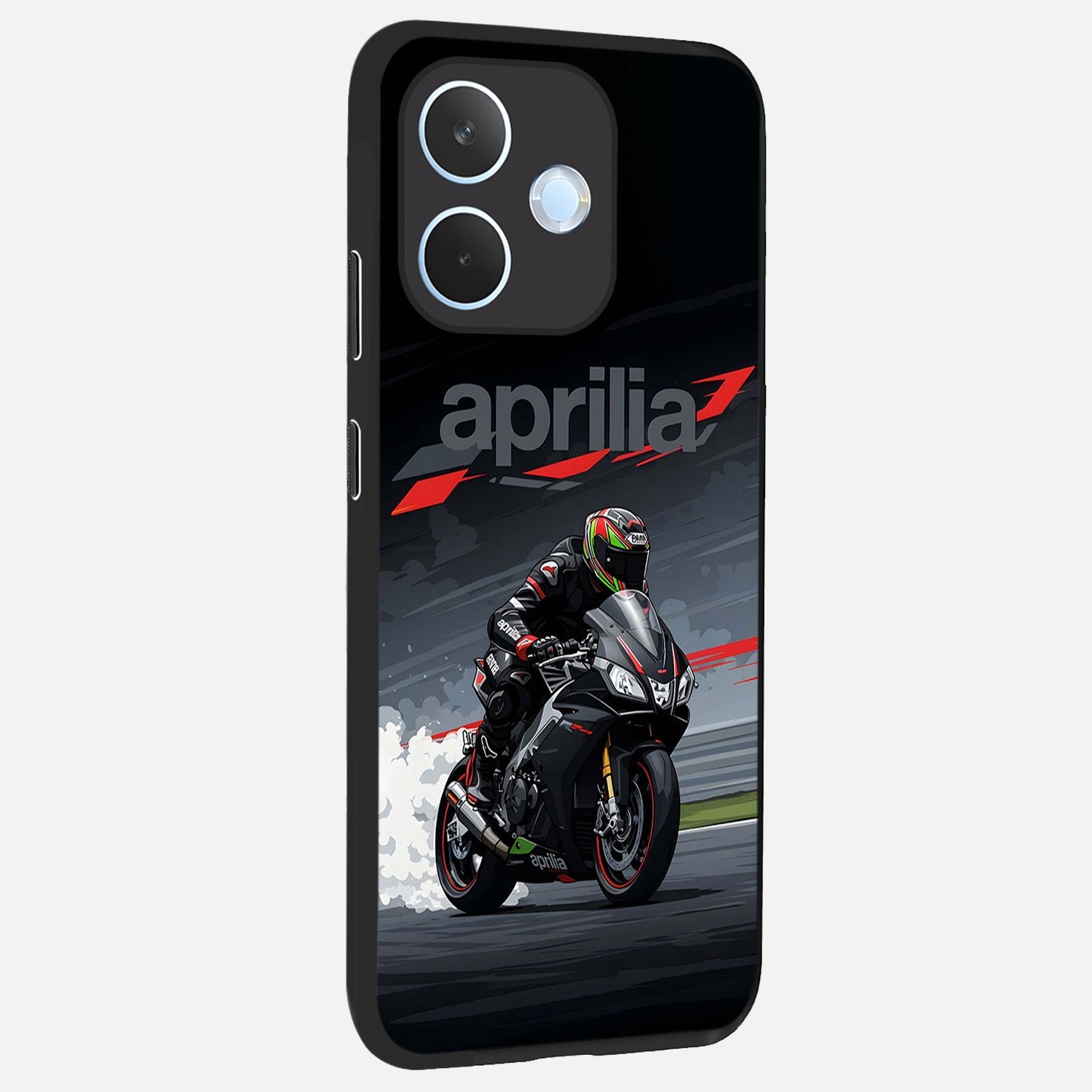  Dark Aprilla back cover For Oppo Reno 15 Pro mini slim fit glass case with vibrant aesthetic design