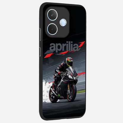  Dark Aprilla back cover For Oppo Reno 15 Pro mini slim fit glass case with vibrant aesthetic design