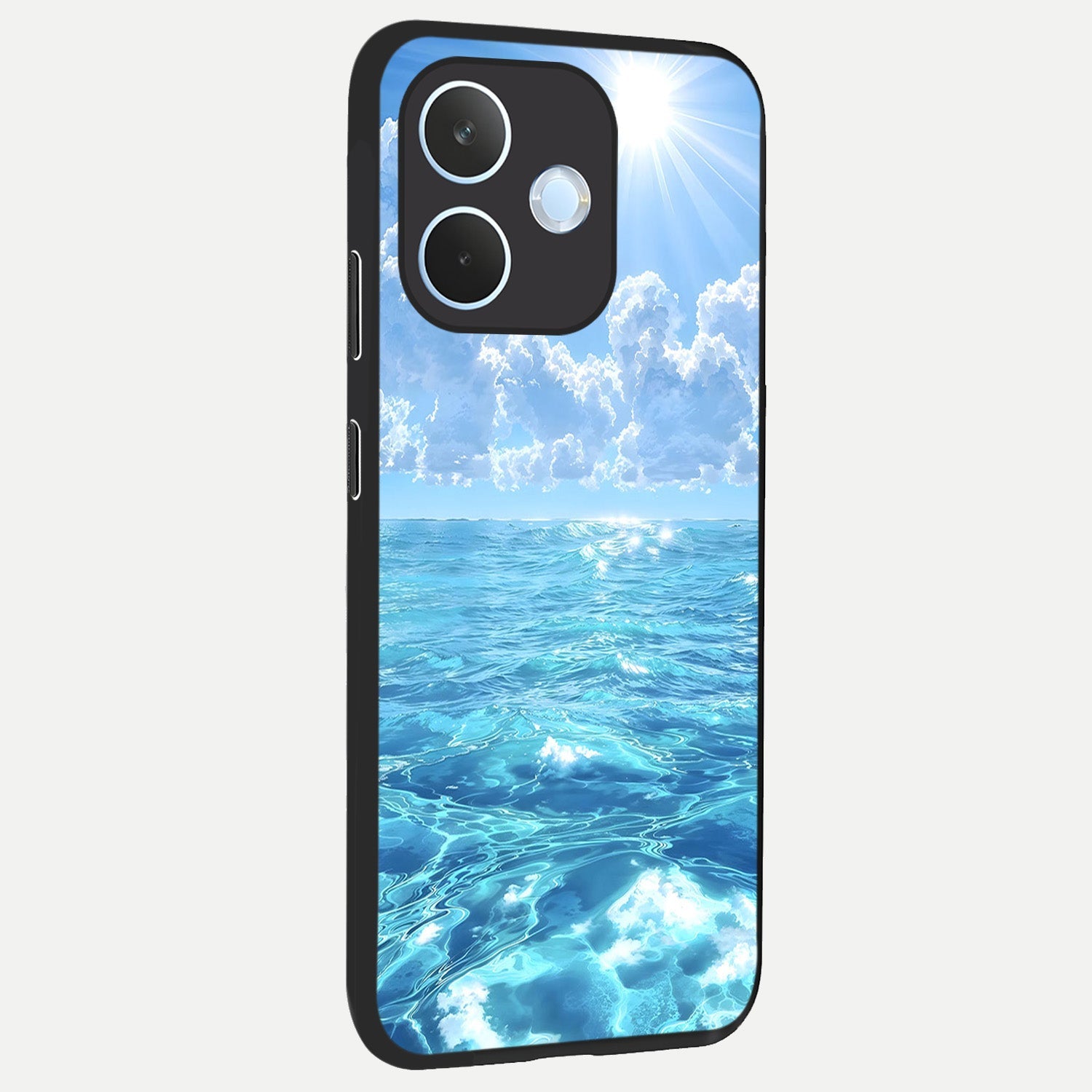  Endless Ocean Horizon back cover For Oppo Reno 15 Pro mini slim fit glass case with vibrant aesthetic design