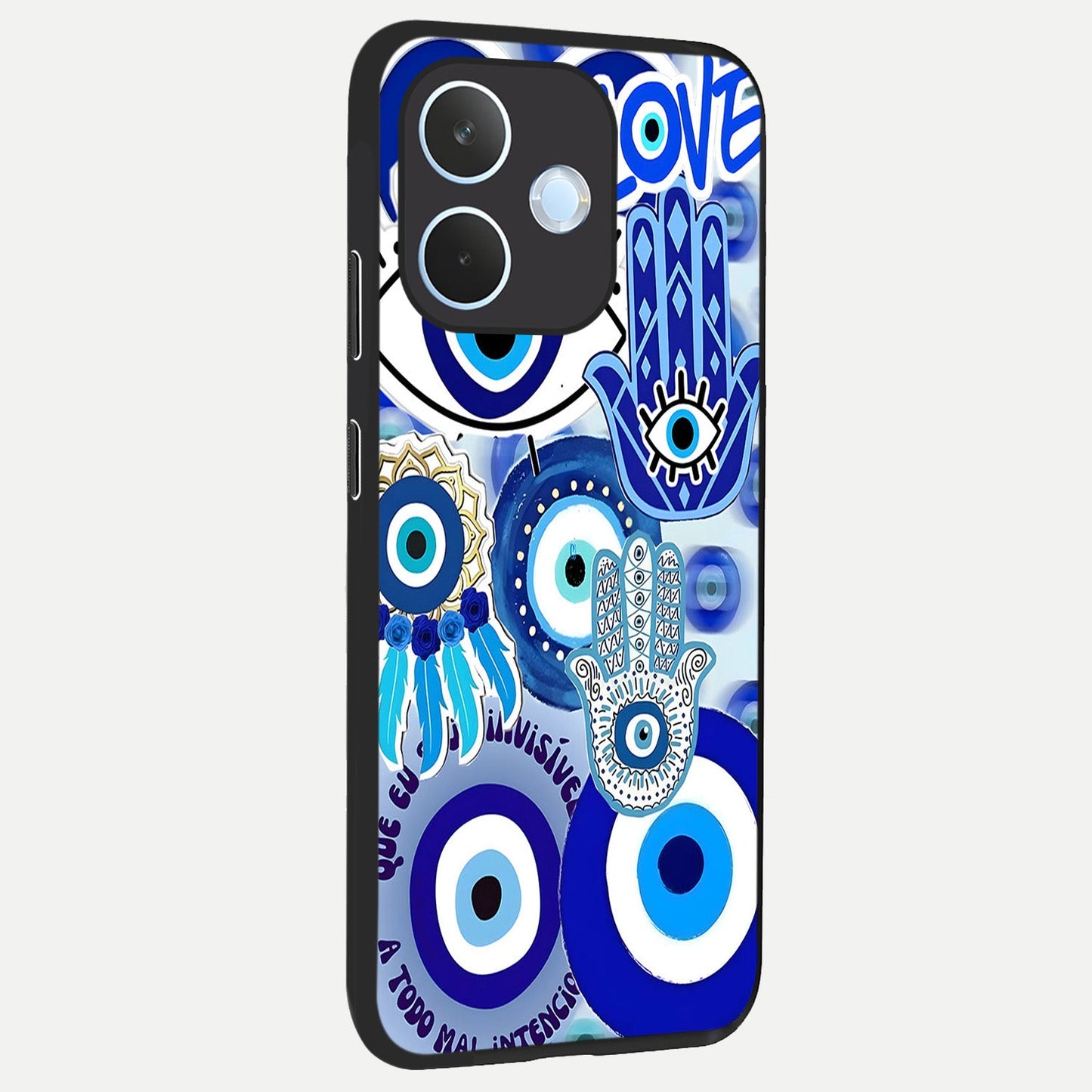  Evil Eyes Dream back cover For Oppo Reno 15 Pro mini slim fit glass case with vibrant aesthetic design