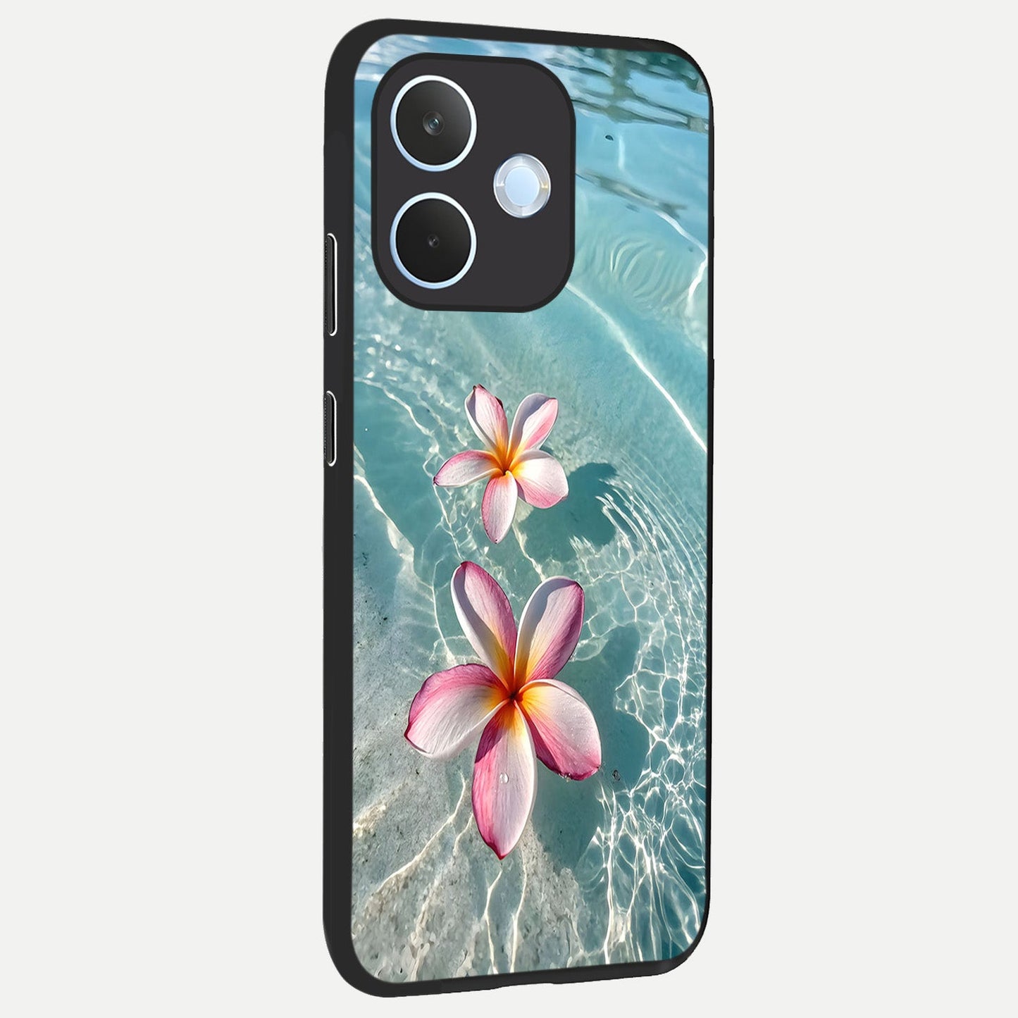  Floating Bloom Bliss back cover For Oppo Reno 15 Pro mini slim fit glass case with vibrant aesthetic design