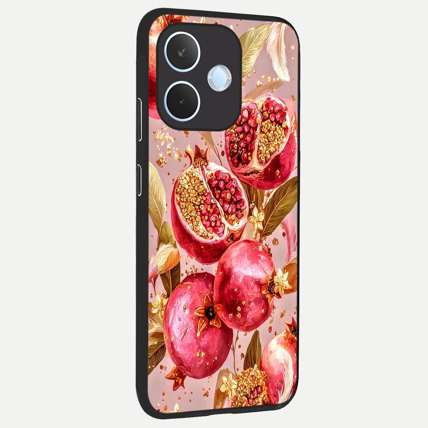  Golden Bloom Glow back cover For Oppo Reno 15 Pro mini slim fit glass case with vibrant aesthetic design