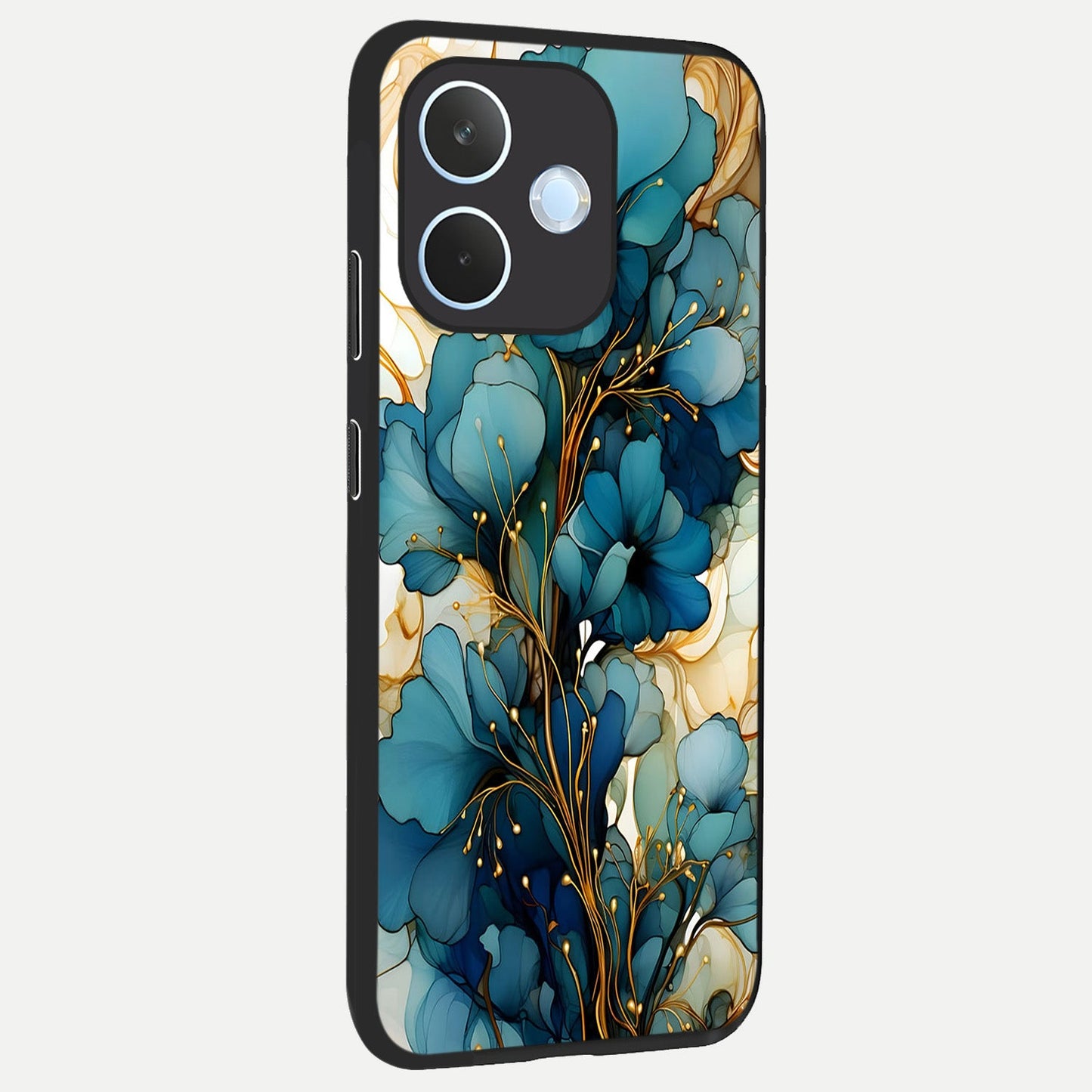  Golden Bloom Symphony back cover For Oppo Reno 15 Pro mini slim fit glass case with vibrant aesthetic design