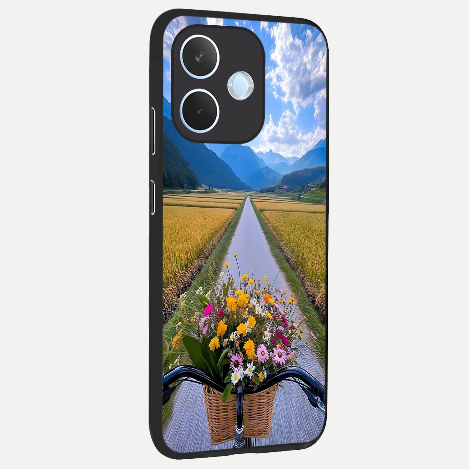  Golden Field Journey back cover For Oppo Reno 15 Pro mini slim fit glass case with vibrant aesthetic design