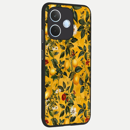  Golden Lemon Field back cover For Oppo Reno 15 Pro mini slim fit glass case with vibrant aesthetic design