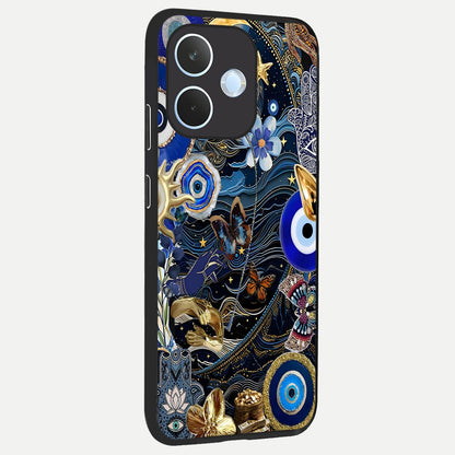  Golden Moon Magic back cover For Oppo Reno 15 Pro mini slim fit glass case with vibrant aesthetic design