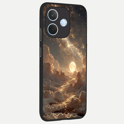  Golden Sky Dream back cover For Oppo Reno 15 Pro mini slim fit glass case with vibrant aesthetic design